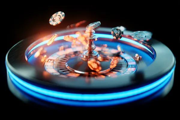 Um homem comemorando uma vitória em seu laptop enquanto símbolos de jogos flutuam ao redor, capturando a emoção dos jogos 615BET.